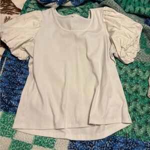 Maurices White Puff Sleeve Blouse